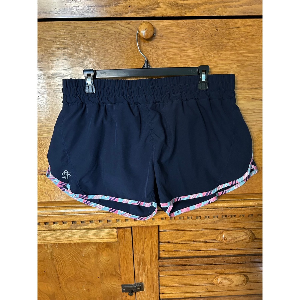 Simply Southern Preppy Athleisure Navy Blue Running Shorts Activewear Athletic